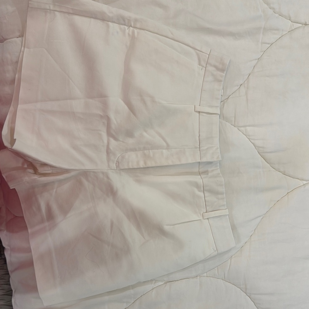 Zara White Bermuda Shorts Relaxed Fit